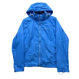 Columbia Switchback II Jacket Womens Large Blue Long Sleeve Hooded Outdoor